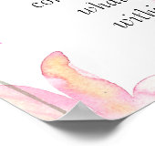 美し感動的い水の色フローラ ポスター (角)