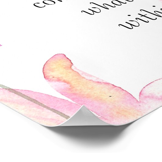 美し感動的い水の色フローラ ポスター (角)