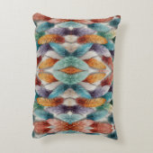 美し数々のい色の氷晶の羽 アクセントクッション (裏面(縦))