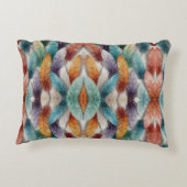 美し数々のい色の氷晶の羽 アクセントクッション (裏面)