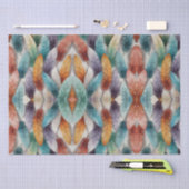 美し数々のい色の氷晶の羽 薄葉紙 (クラフト)