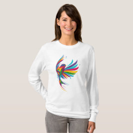 美し数々のい色の鳥の女性Tシャツ Tシャツ