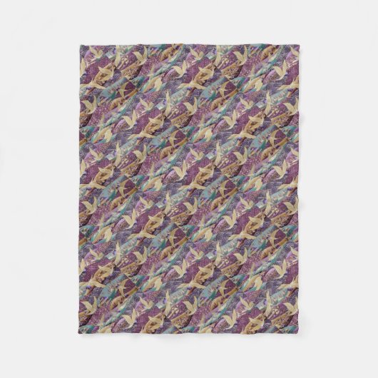 美し日本のい鶴 フリースブランケット (正面)