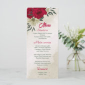 美し淡い色のい赤結婚黄色の花 メニュー (スタンド正面)