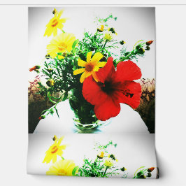 美し白熱［赤熱］光を放つい生き花アートその特別 壁紙