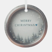 美し素晴らしいクリスマスの飾り ガラスオーナメント (正面)