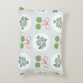 美し素晴らしいレースの背景の緑 アクセントクッション (裏面(縦))