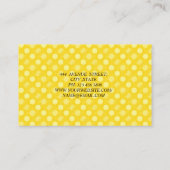 美し素晴らしい完璧な黄色の花 名刺 (裏面)