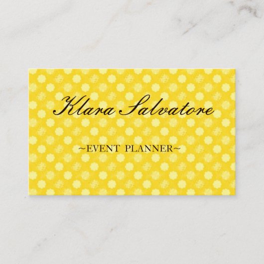 美し素晴らしい完璧な黄色の花 名刺 (正面)