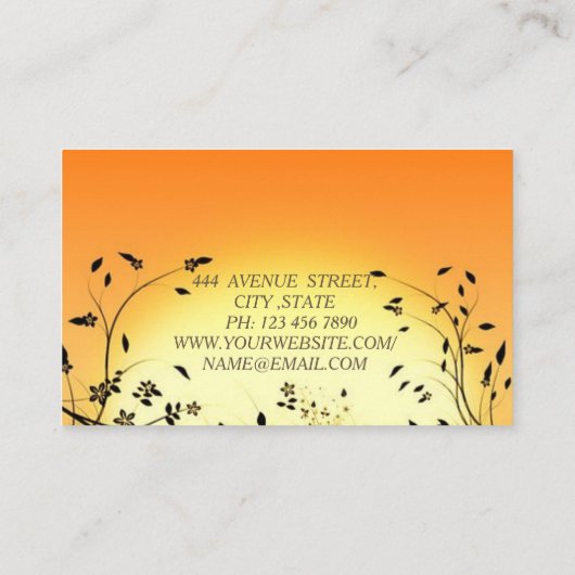 美し素晴らしい素晴らし日の出 名刺 (裏面)