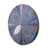 美し素晴らしい蝶ソフトブルーカラーアート ダーツボード (正面右)