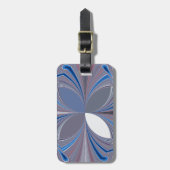 美し素晴らしい蝶ソフトブルーカラーアート ラゲッジタグ (正面縦)