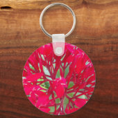 美し素晴らしい赤い花 キーホルダー (正面)