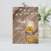 美し素朴い木樽とひまわり サンキューカード (スタンド正面)