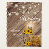 美し素朴い木樽とひまわり プランナー手帳 (正面)