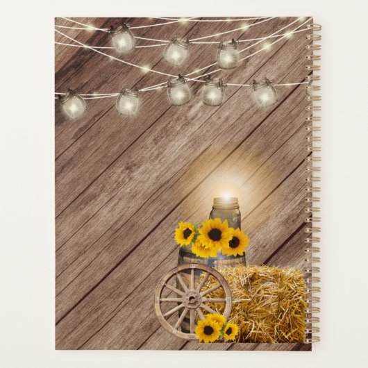 美し素朴い木樽とひまわり プランナー手帳 (裏面)