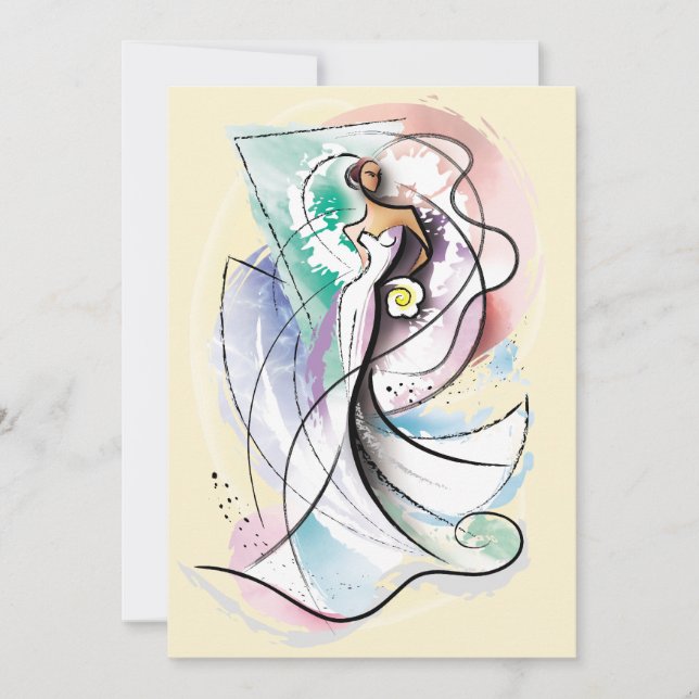 美し結婚い花嫁のベクターアート (正面)