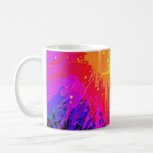 美し絵を描いスプラッシュコーヒーマグ コーヒーマグカップ (左)