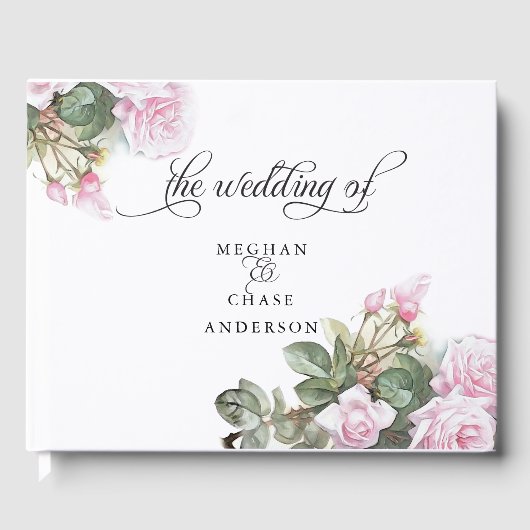 美し絵を描いピックローズベアフットブライド™ ゲストブック (正面)