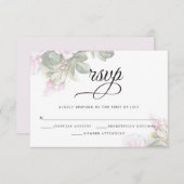 美し絵を描いピックローズベアフットブライド™ 出欠カード (正面/裏面)