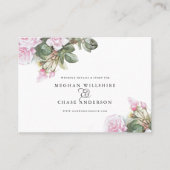 美し絵を描いピックローズベアフットブライド™ 名刺 (正面)