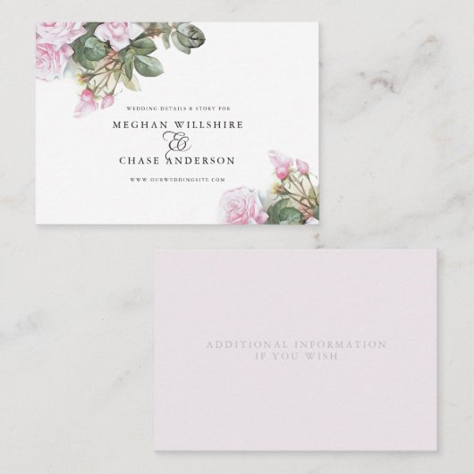 美し絵を描いピックローズベアフットブライド™ 名刺 (正面/裏面)