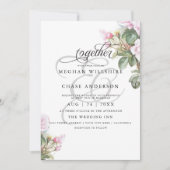 美し絵を描いピックローズベアフットブライド™ 招待状 (正面)