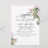 美し絵を描いピックローズベアフットブライド™ 招待状 (正面/裏面)