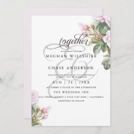 美し絵を描いピックローズベアフットブライド™ 招待状