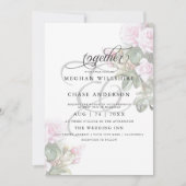 美し絵を描いピックローズベアフットブライド™ 招待状 (正面)