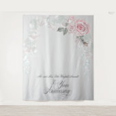 美し絵を描いピンクのバラがカレン タペストリー (正面)