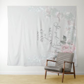 美し絵を描いピンクのバラが裸足の花嫁™ タペストリー (インサイチュ(横))