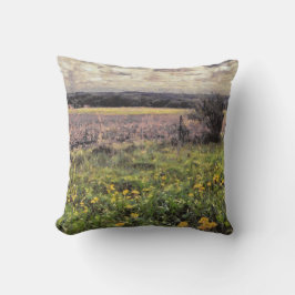 美し絵を描い地方中西部農場の風景 クッション