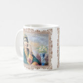 美し絵画いペルシャの少女のマグカップの コーヒーマグカップ (正面左)