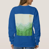 美し絵画い風景 スウェットシャツ (裏面)