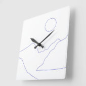美し絵画い風景 スクエア壁時計 (傾斜)