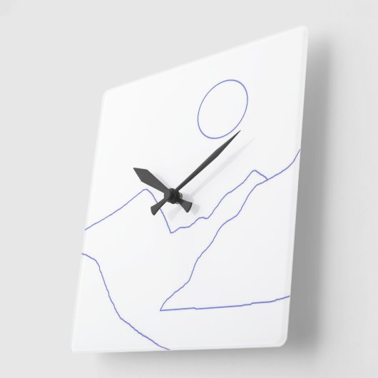 美し絵画い風景 スクエア壁時計 (傾斜)