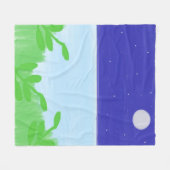 美し絵画い風景 フリースブランケット (正面(横))