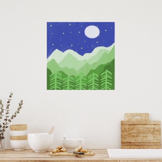 美し絵画い風景 ポスター (キッチン)