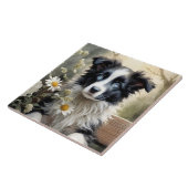 美し縁どいコリードッグ花セラミックタイル タイル (側面)