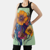 美し芸術的い花のセット エプロン (インサイチュ)