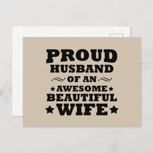 美し誇りを持ったい妻の素晴らし夫 シーズンポストカード (正面/裏面)