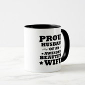 美し誇りを持ったい妻の素晴らし夫 マグカップ (正面右)