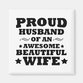 美し誇りを持ったい妻の素晴らし夫 マグネット (正面)