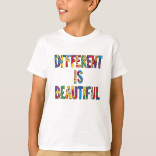 美し違うい – 自閉症意識 Tシャツ