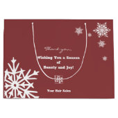 美と喜びに満ちた季節をお祈りします 紙袋 ラージペーパーバッグ (正面)