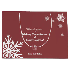 美と喜びに満ちた季節をお祈りします　紙袋 ラージペーパーバッグ