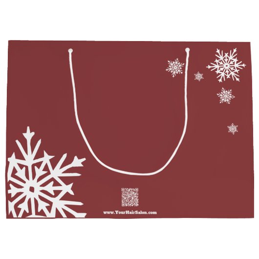 美と喜びに満ちた季節をお祈りします 紙袋 ラージペーパーバッグ (裏面)