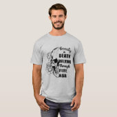 👉 "美と死 - ドクロ薔薇グランジティーシャツ" Tシャツ (正面フル)