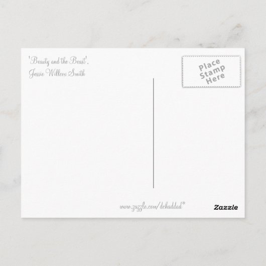 美と野獣 by ジェシー・ウィルコックス・スミス ポストカード (裏面)
